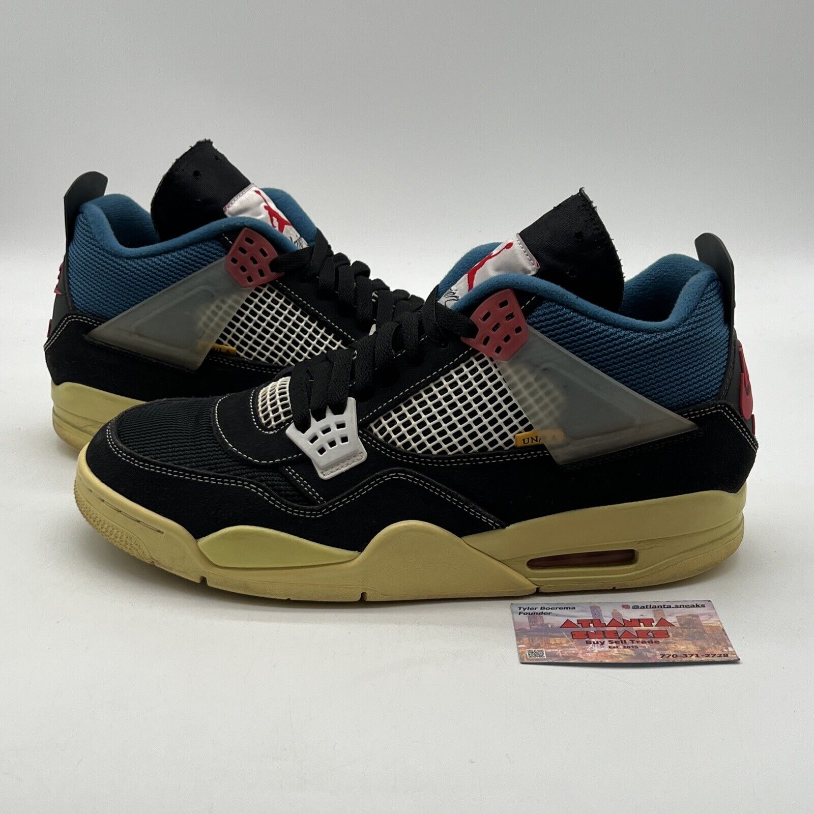 Size 13 - Jordan 4 Retro x Union LA Mid Off Noir Black Cream Red (DC9533-001)