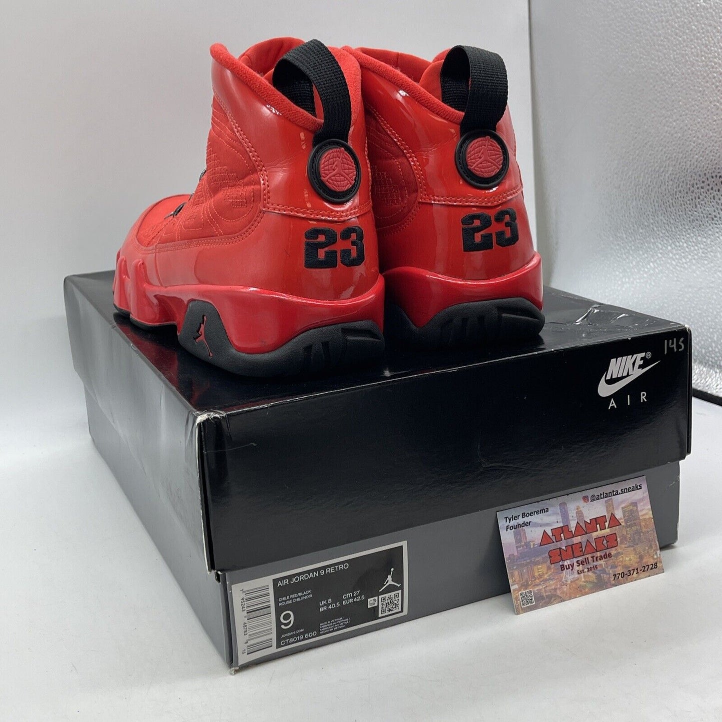 Size 9 - Jordan 9 Chile Red Black Leather (CT8019-600)