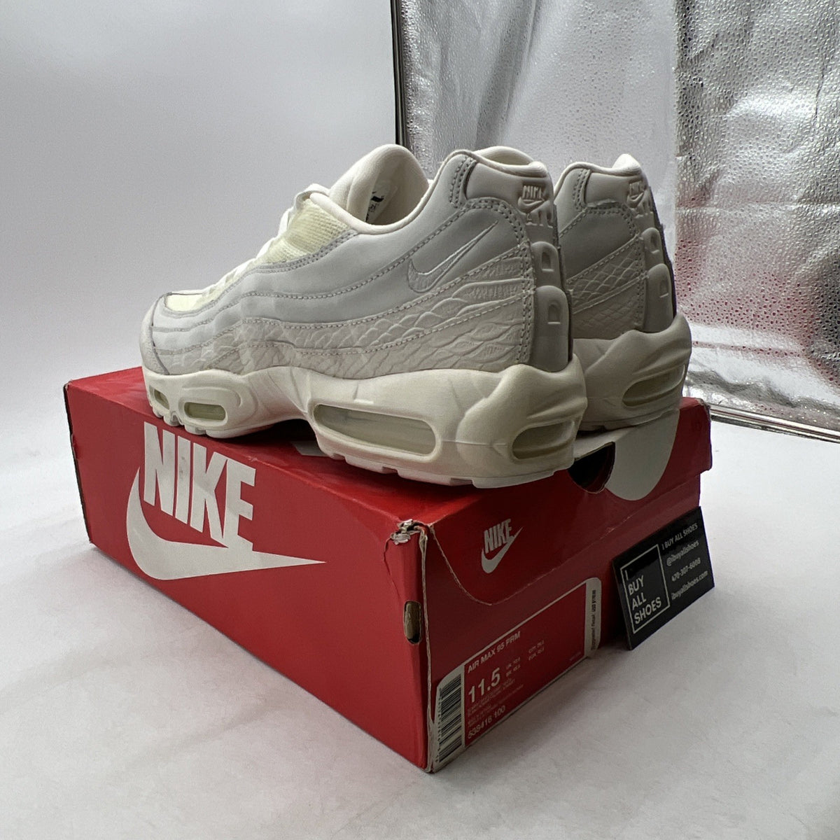 Size 11.5 - Nike Air Max 95 Premium Summit White (538416-100)