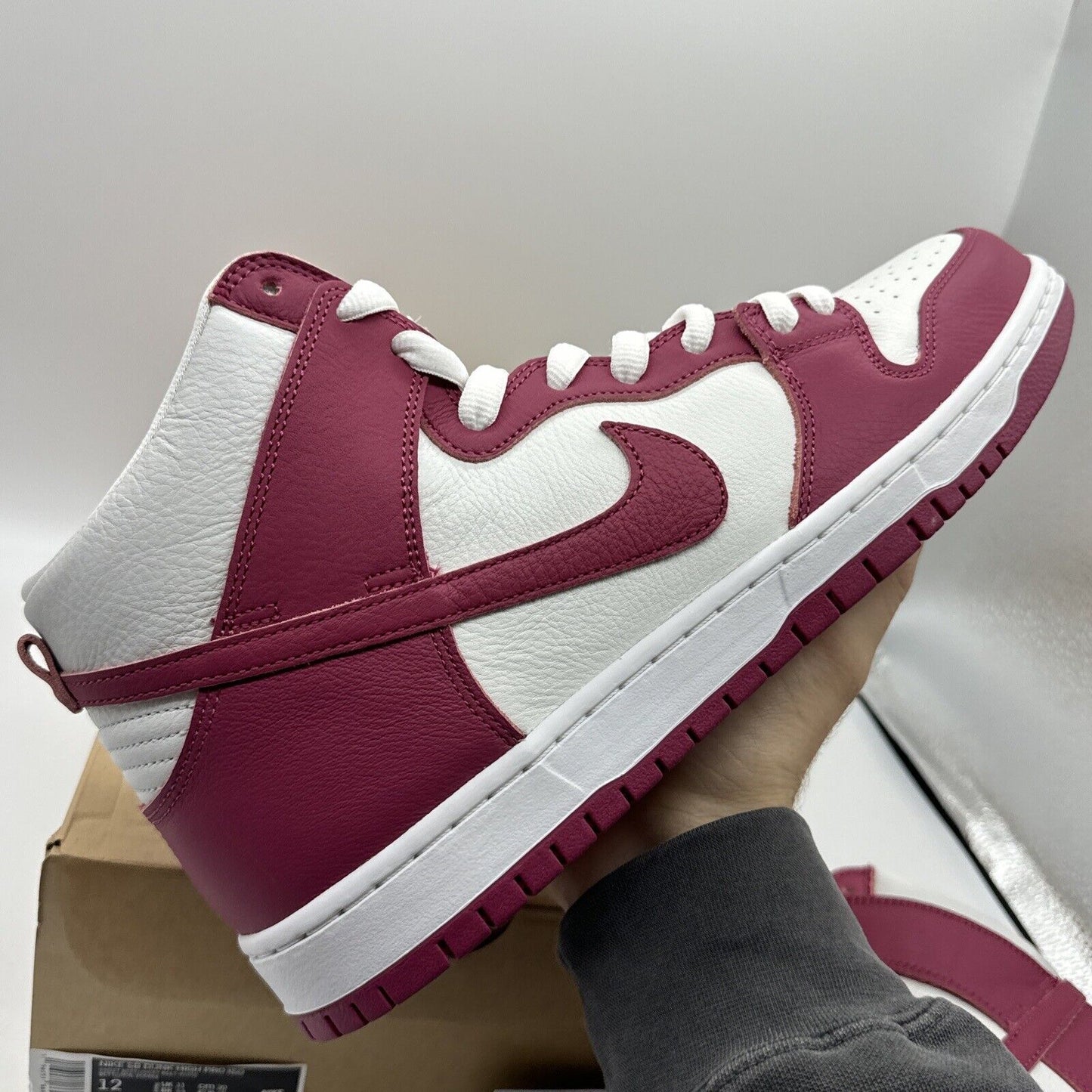Size 12 - Nike SB Dunk High Orange Sweet Beet Purple White Premium Leather OG Al
