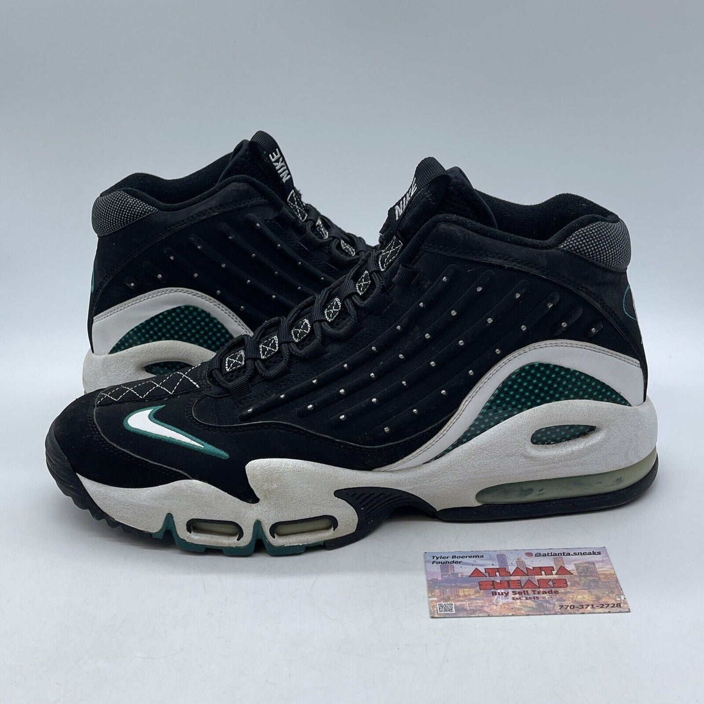 Size 13 - Nike Air Griffey Max 2 Fresh Water Silver Blue Black Suede (442171-001