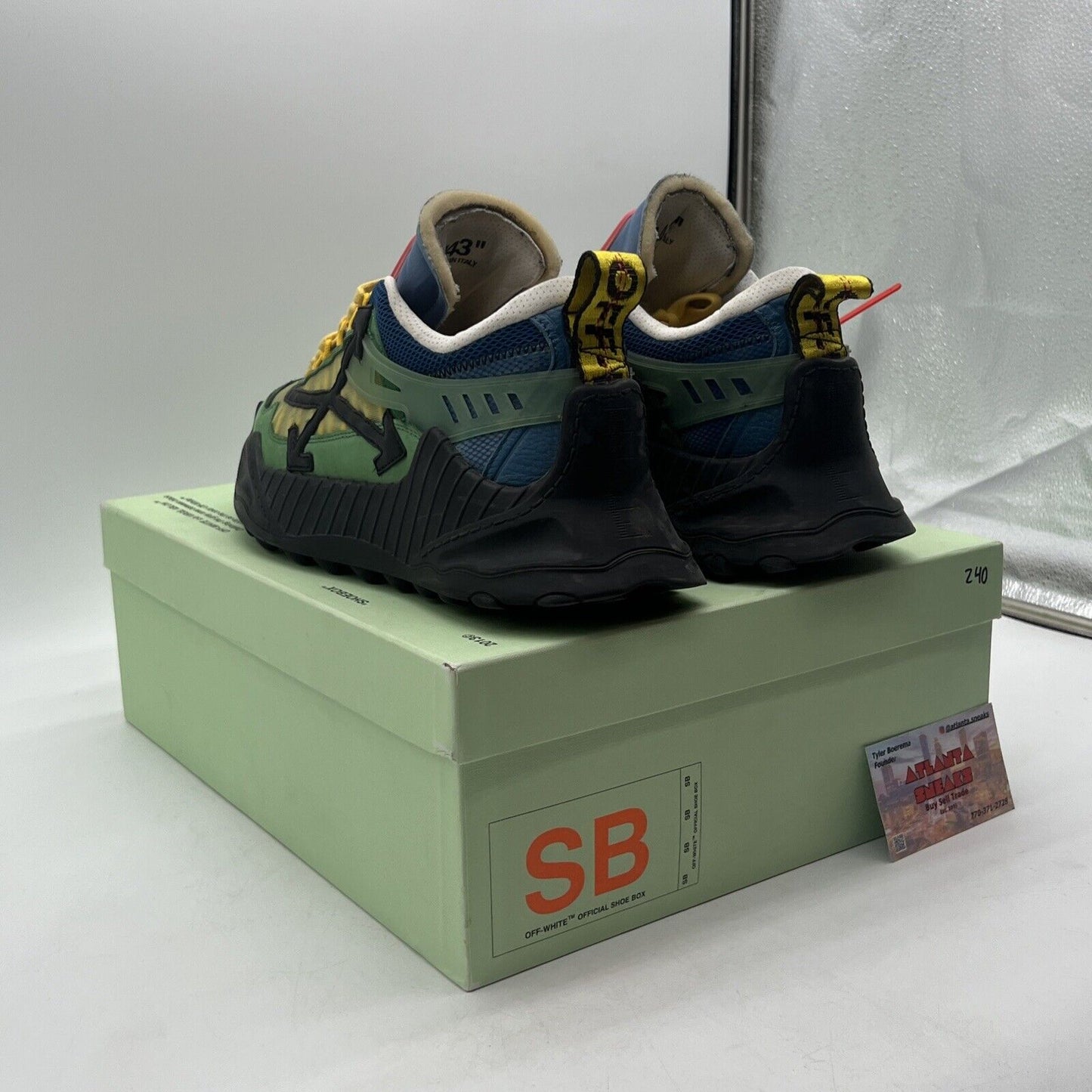 Size 9 - Off-White ODSY-1000 Dark Green Black Blue (ODSY-1000-GRN)