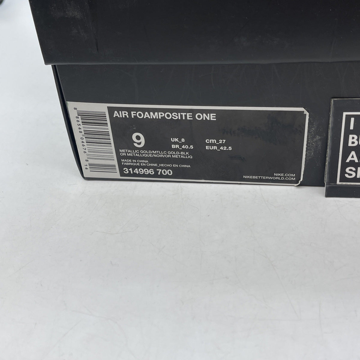 Size 9 - Nike Air Foamposite One Metallic Gold (314996-700)