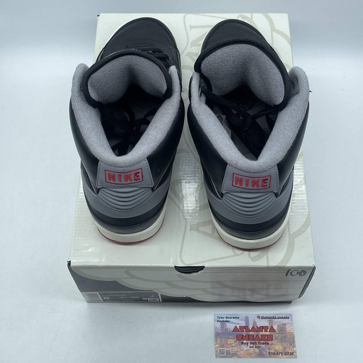 Size 8 - Air Jordan 2 Retro Black Cement Red Gray (DR884-001)