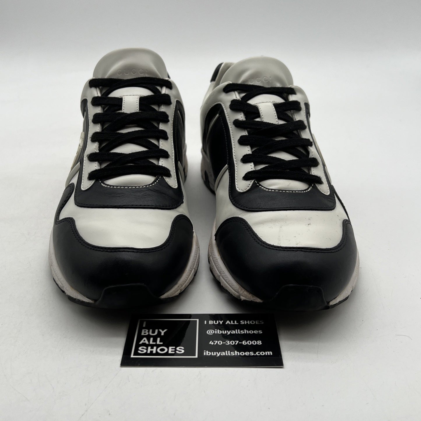 Size 8G - Gucci Leather Low Top Black (426184-AYO10-1063)