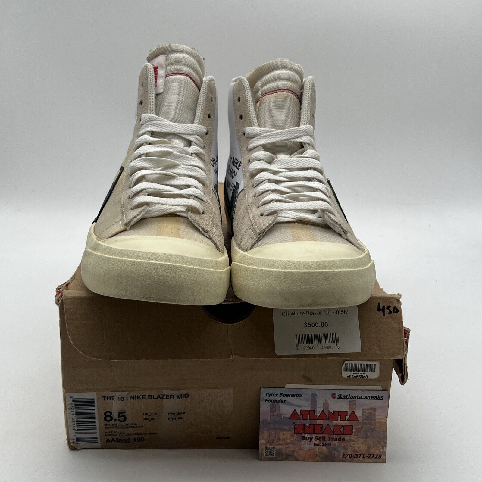 Size 8.5 - Nike Off-White x Blazer Mid The Ten (AA3832-100)