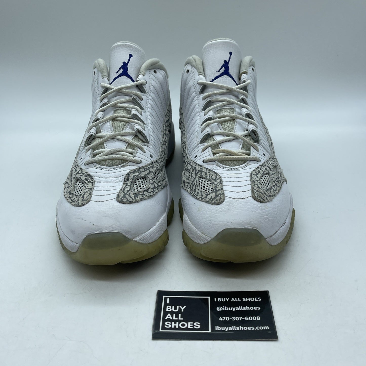 Size 11 - Air Jordan 11 Retro IE 2015 Low Cobalt White Grey Suede (306008-102)