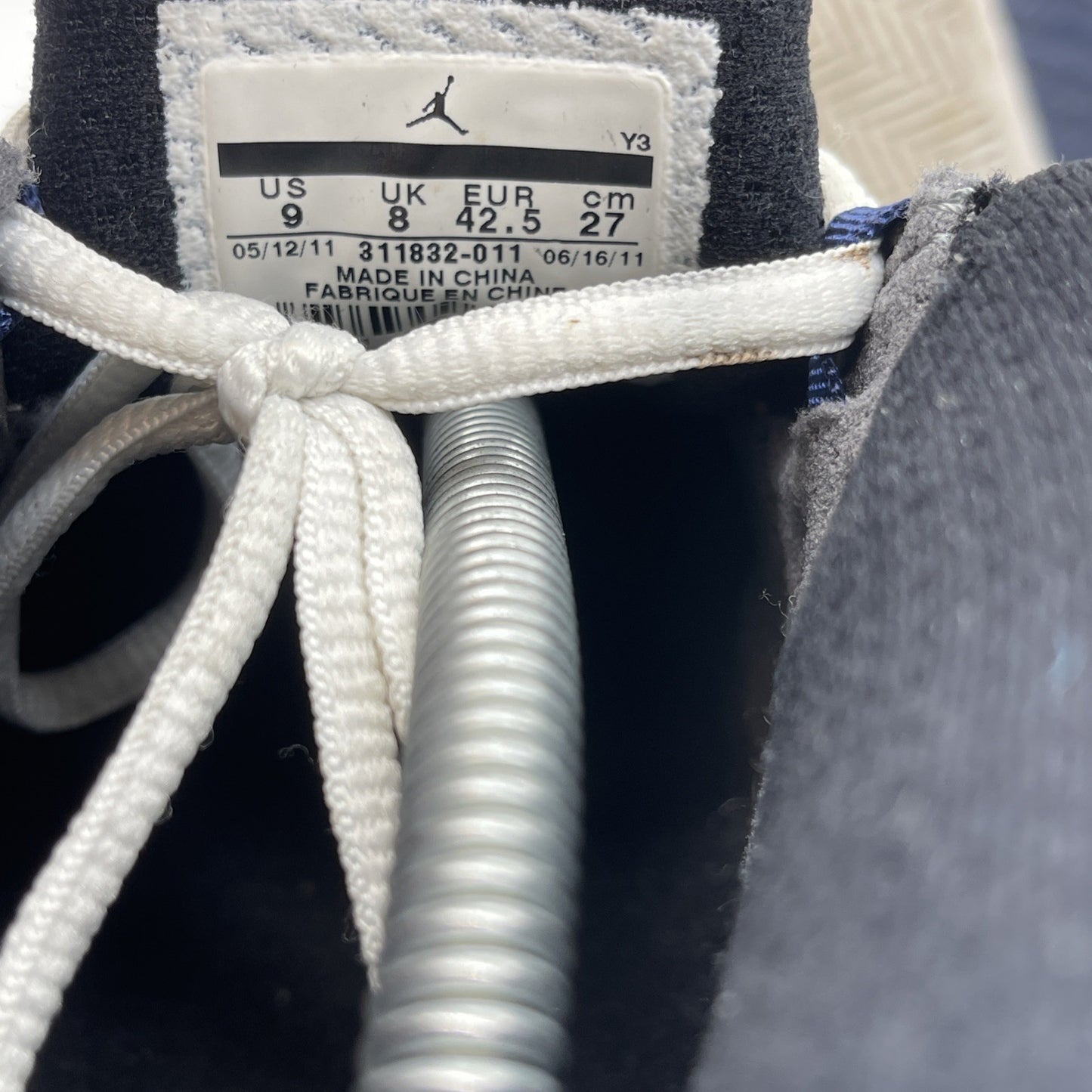 Size 9 - Air Jordan 14 Retro Graphite Navy Grey Black Suede (311832-011)
