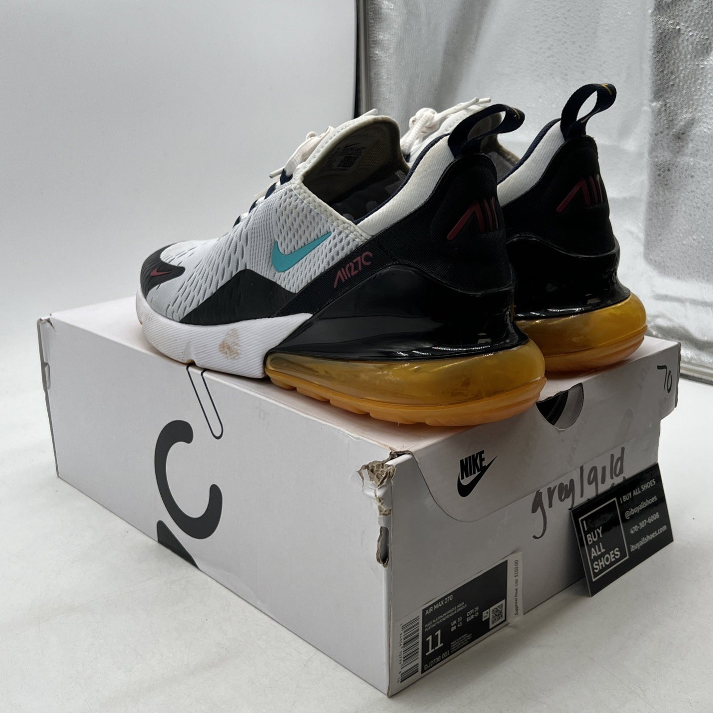 Size 11 - Nike Air Max 270 Oracle Aqua (DJ2736-001)