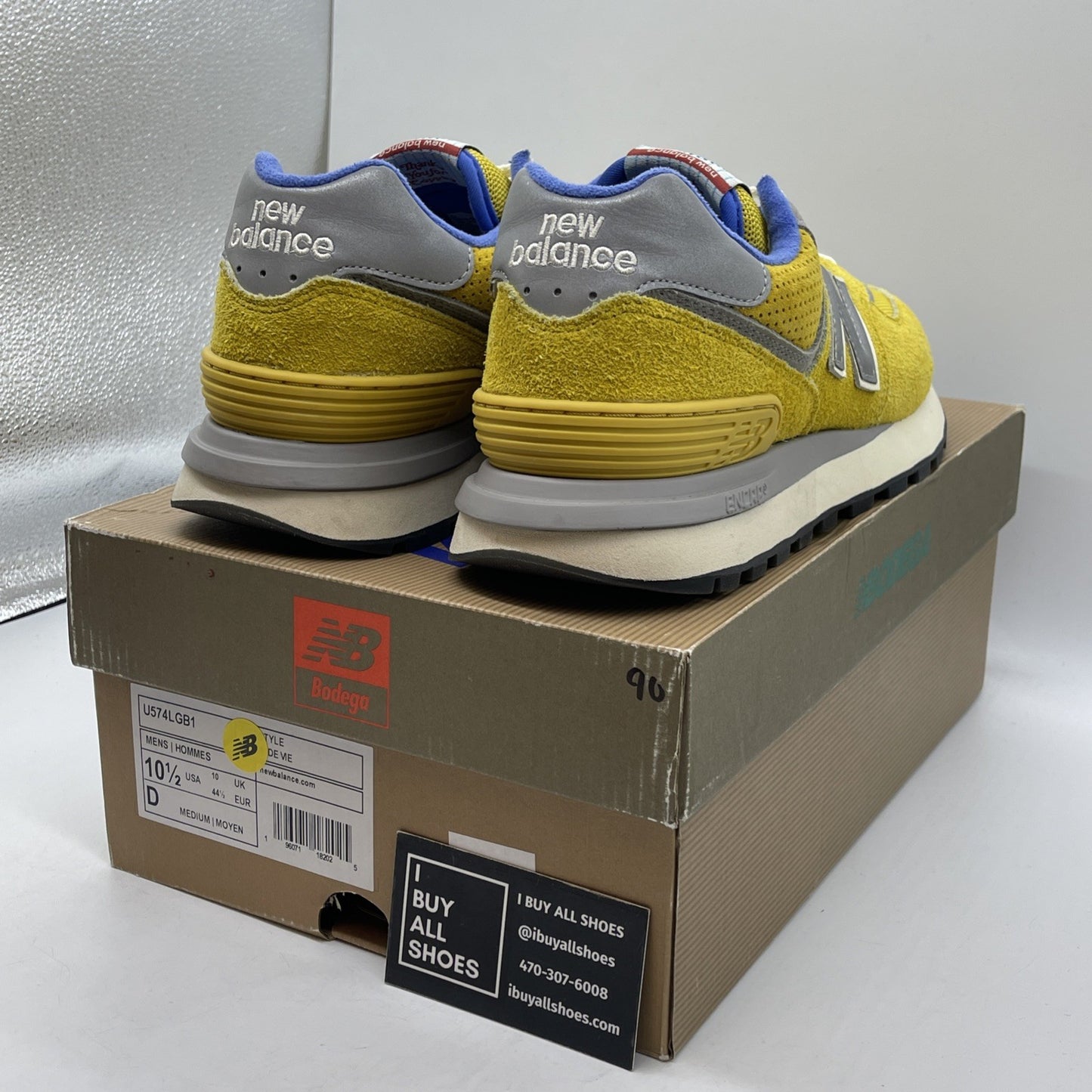 Size 10.5 - New Balance Bodega x 574 Legacy Arrival Yellow Suede (U574LGB1)