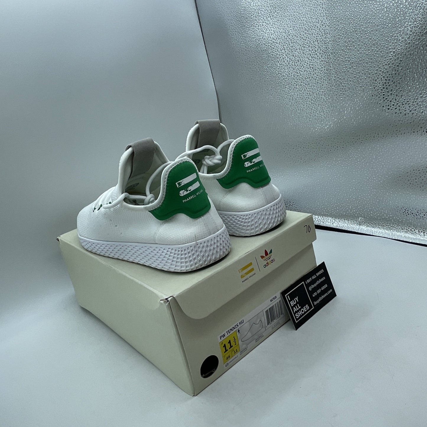 Size 11.5 - Pharrell x adidas Tennis Hu Green (BA7828)