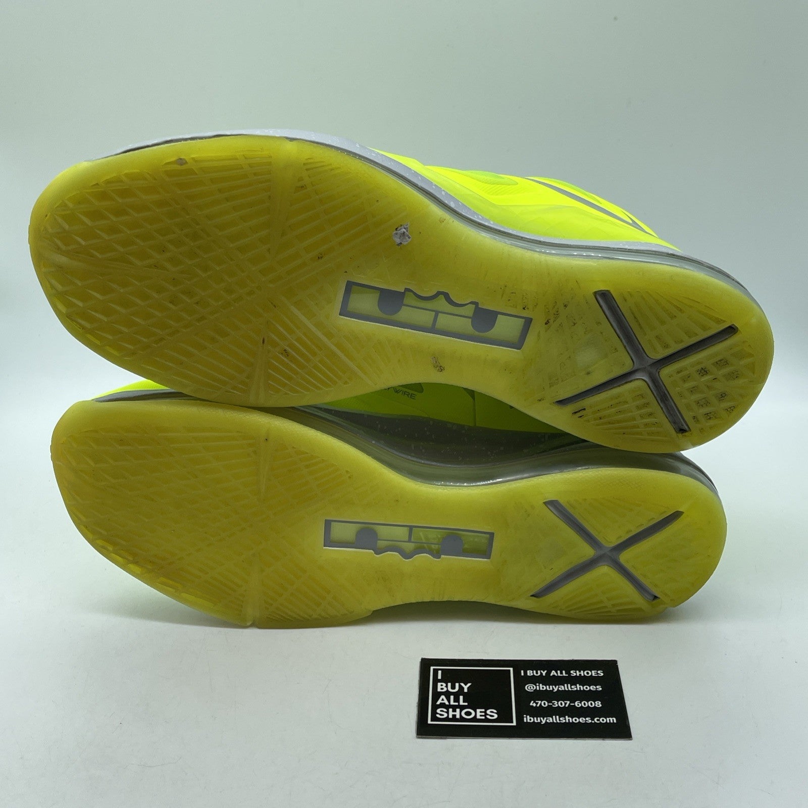 Size 11 - Nike LeBron 10 Volt Grey Leather  (541100-700)