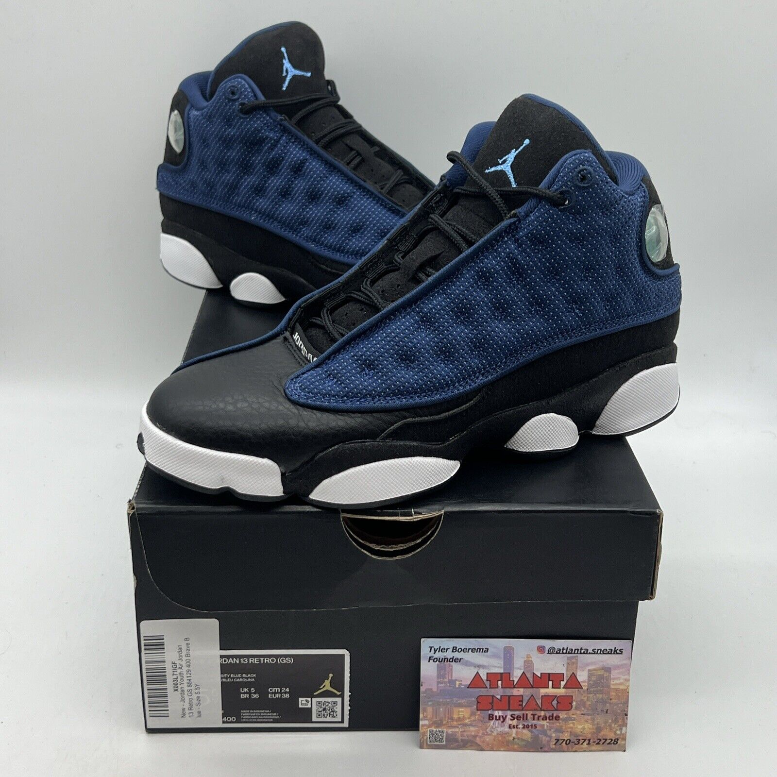 Size 5.5Y- Jordan 13 Navy 2022 Brand New Og All