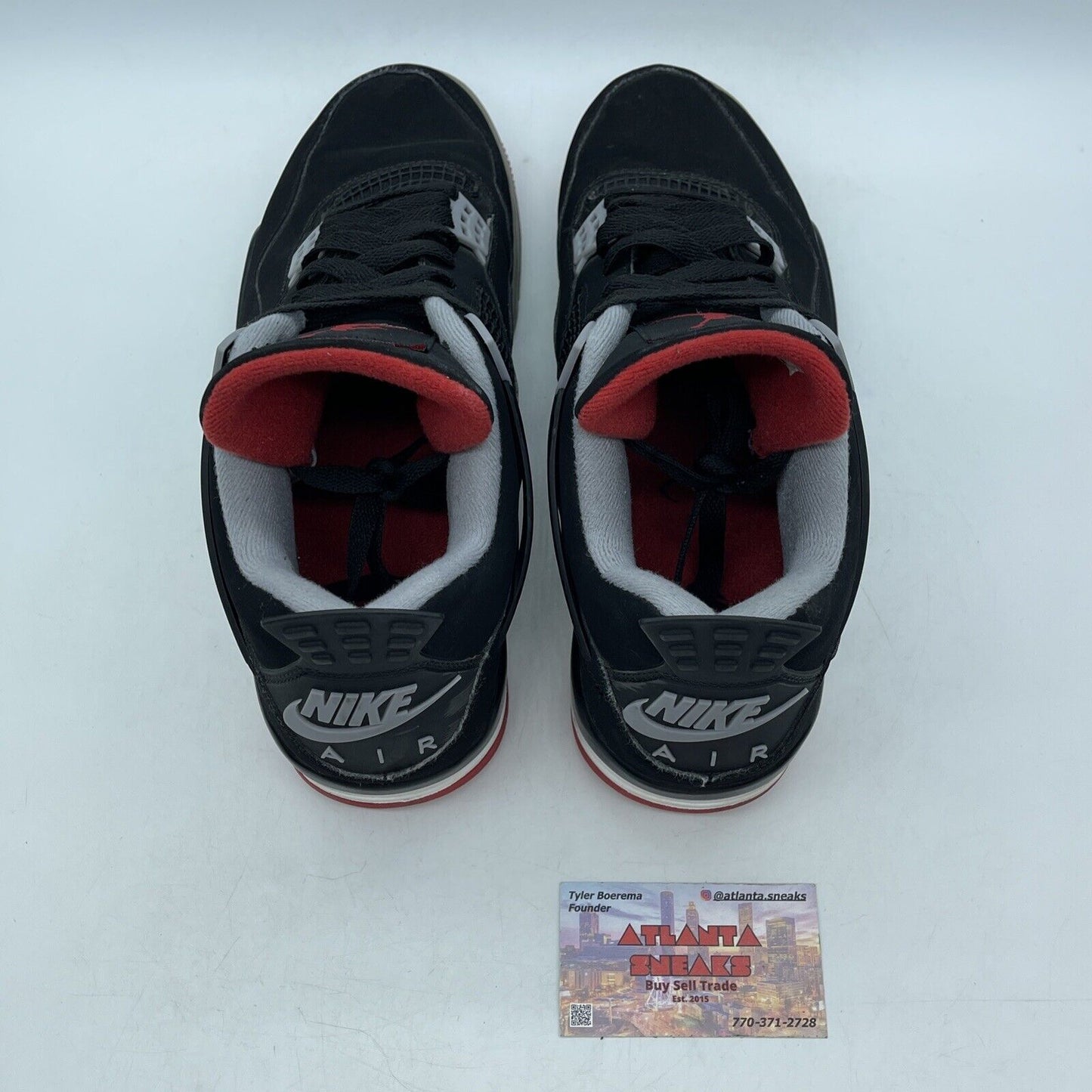 Size 10.5 - Jordan 4 Retro OG Mid Bred 2019 White Black Red Grey (308497-060)