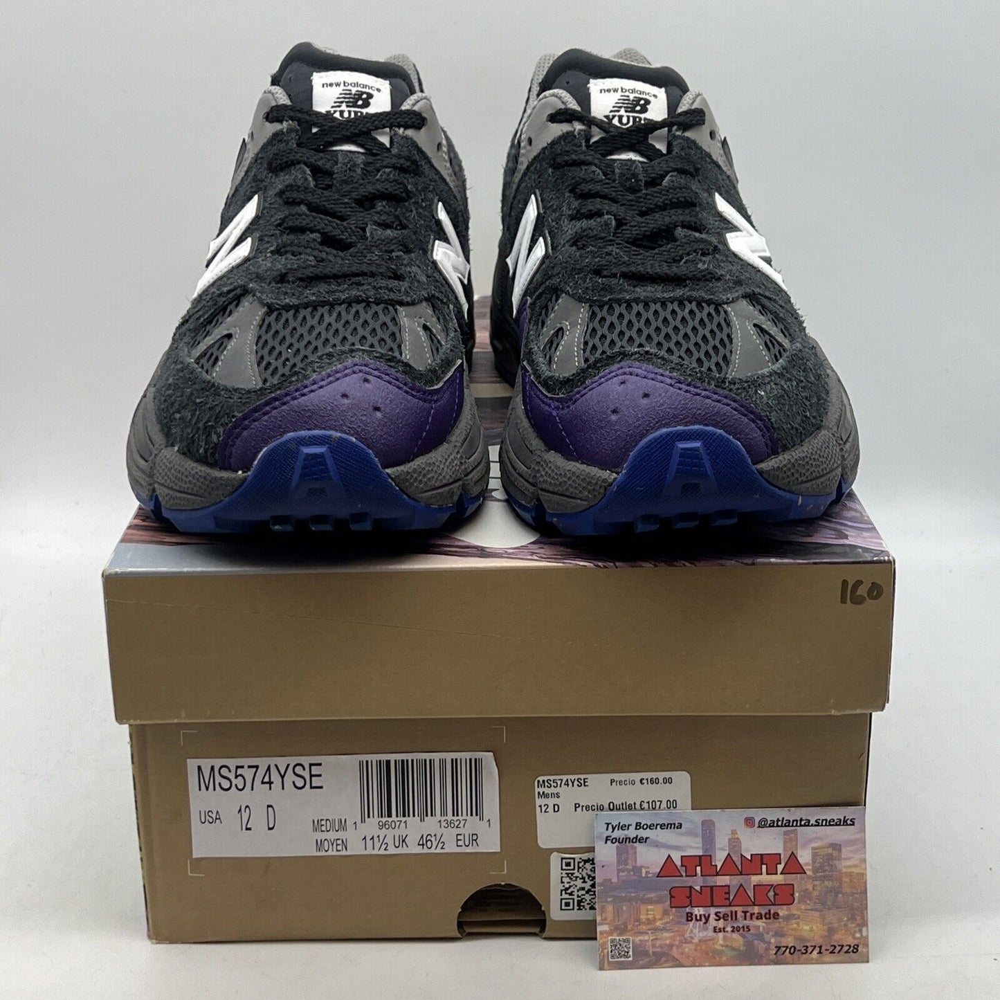 Size 12 - New Balance Salehe Bembury x 574 YURT Universal Communication - Black
