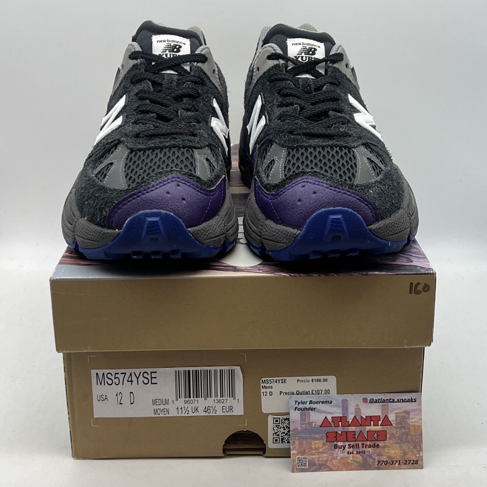 Size 12 - New Balance Salehe Bembury x 574 YURT Universal Communication - Black