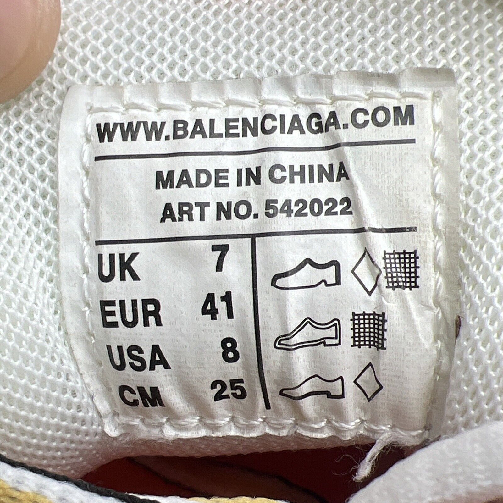 Size 41 (8 US) - Balenciaga Track ' White, Orange