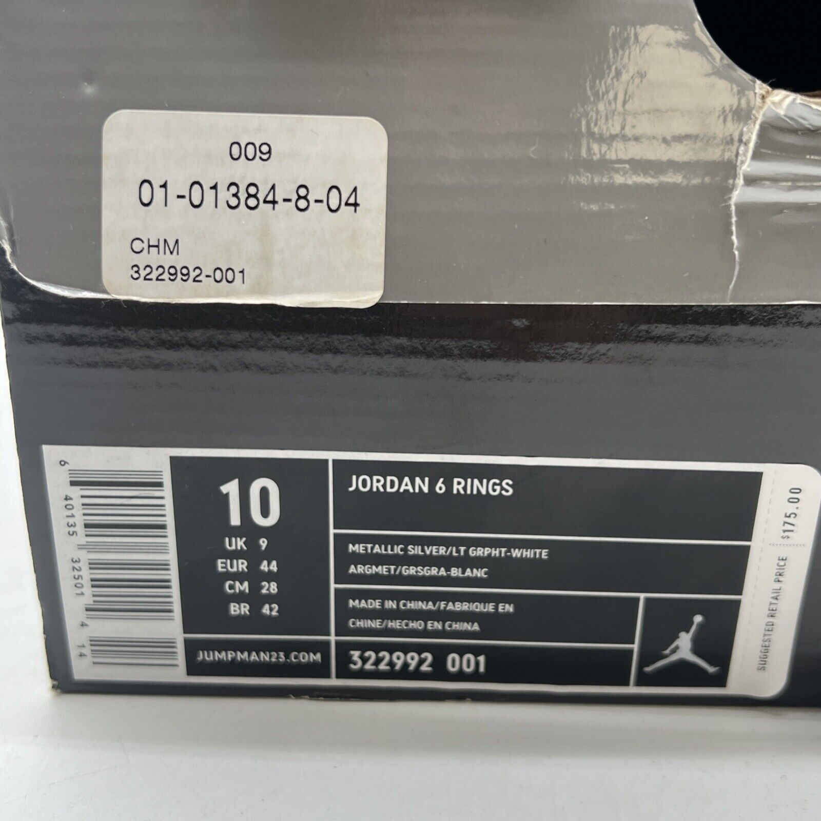 Size 10 - Air Jordan 6 Rings 3M - (322992-001)