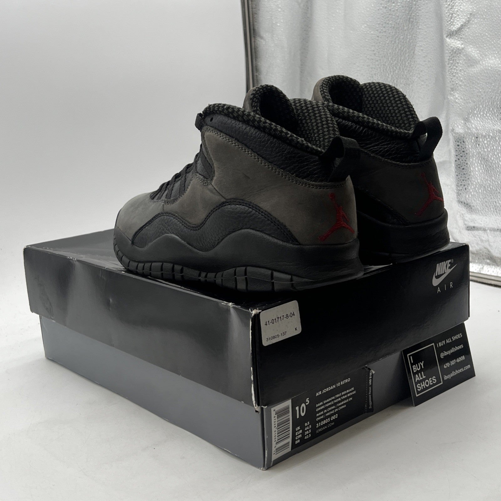 Size 10.5 - Air Jordan 10 Retro 2018 Shadow (310805-002)