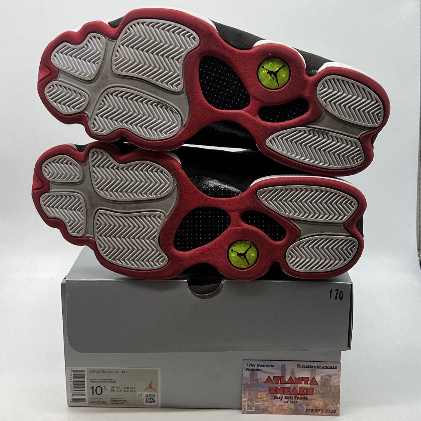 Size 10.5 - Jordan 13 Retro Mid Playoff Black Red White (414571-062)