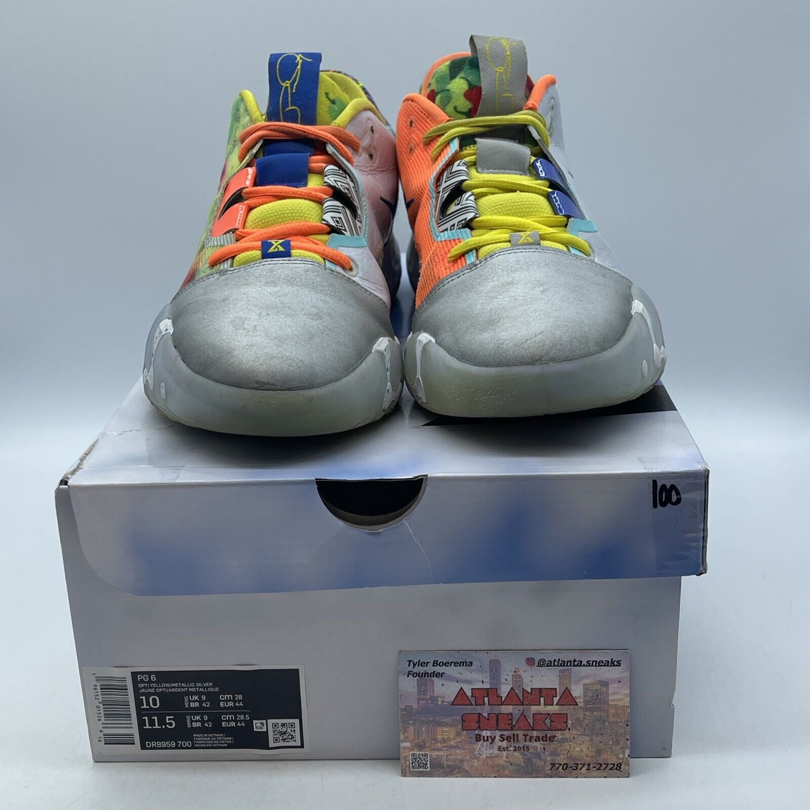 Size 10 - Nike PG 6 What The 2022 Orange Silver Suede Leather (DR8959-700)