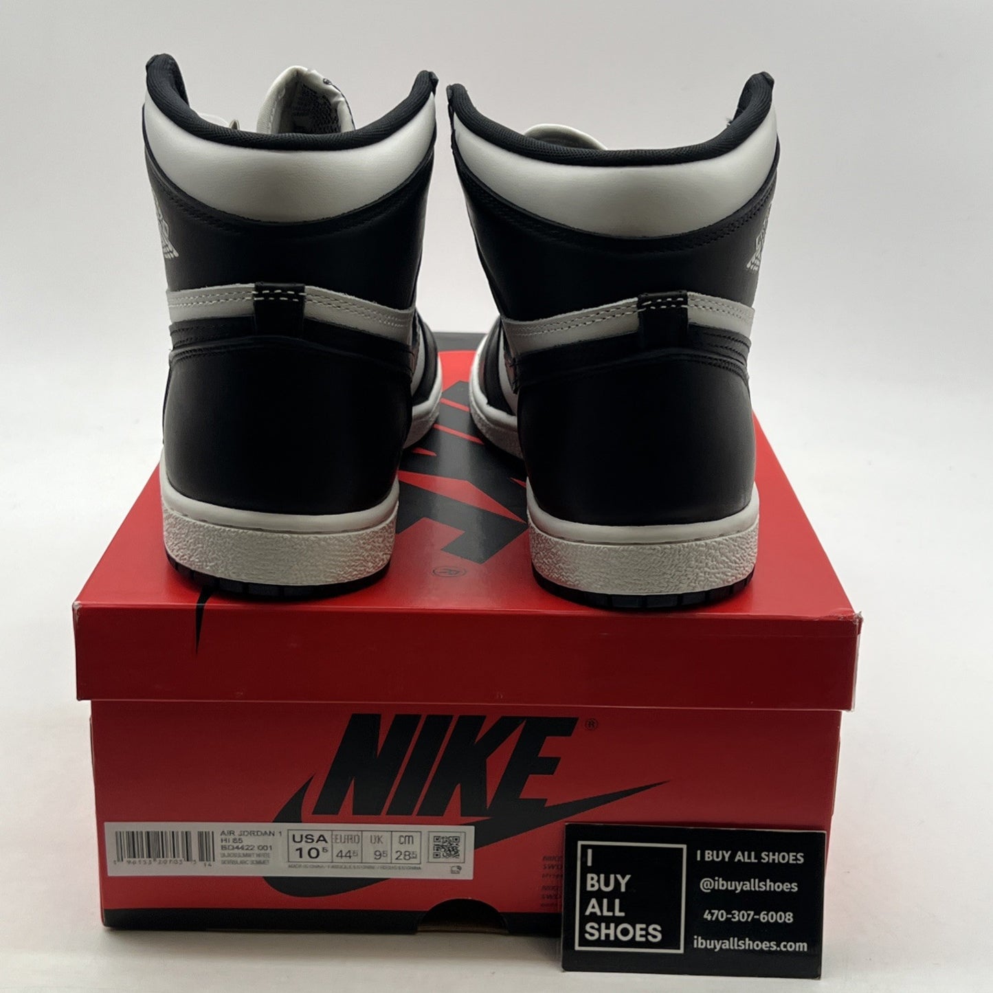 Size 10.5 - Air Jordan 1 Retro '85 OG High Black White (BQ4422-001)