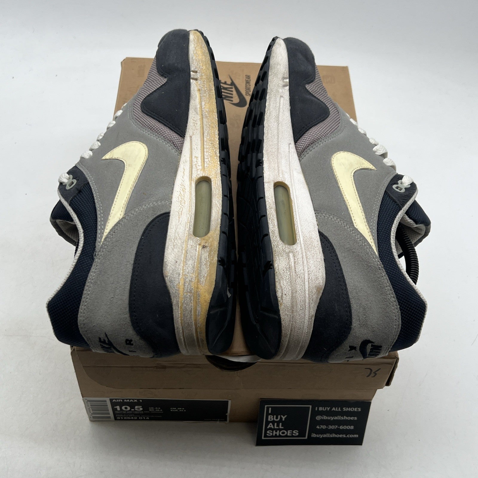 Size 10.5 - Nike Air Max 1 Dark Grey Obsidian (312542-014)