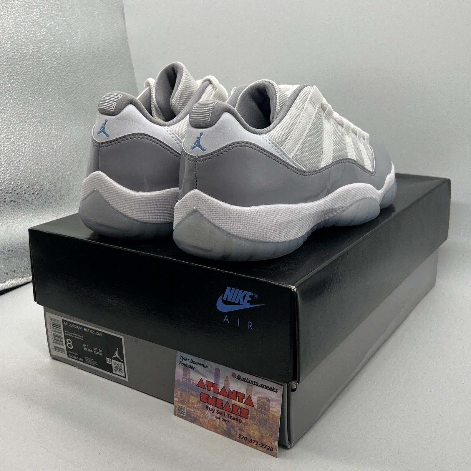 Size 8 - Air Jordan 11 Retro Low Cement Grey Leather White (AV2187-140)