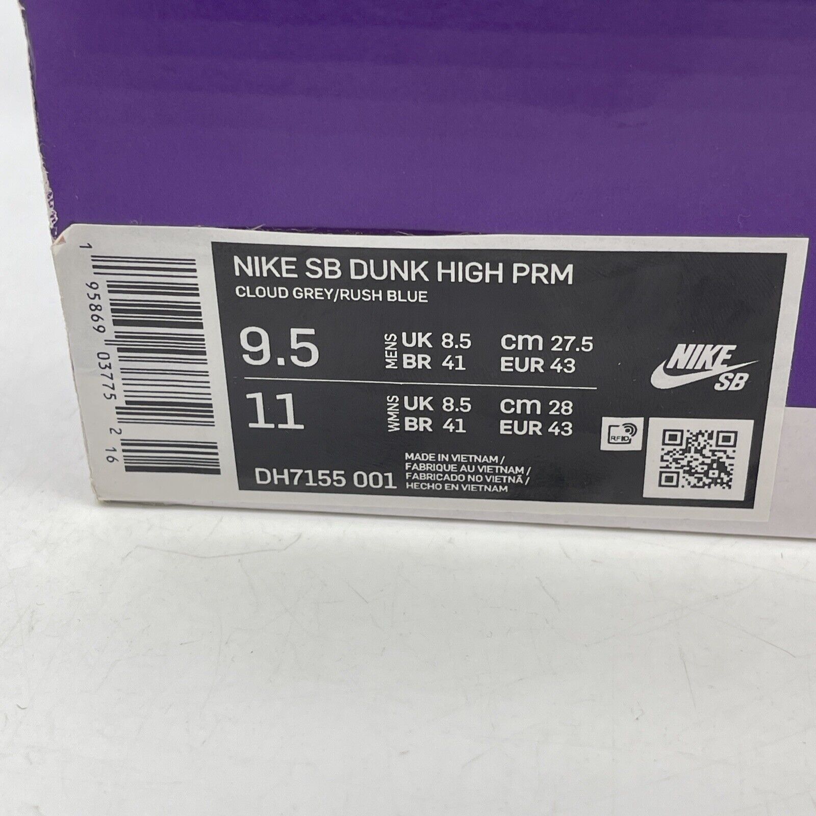 Size 9.5 - Nike Dunk SB High New York Mets Grey Blue Orange Suede (DH7155-001)