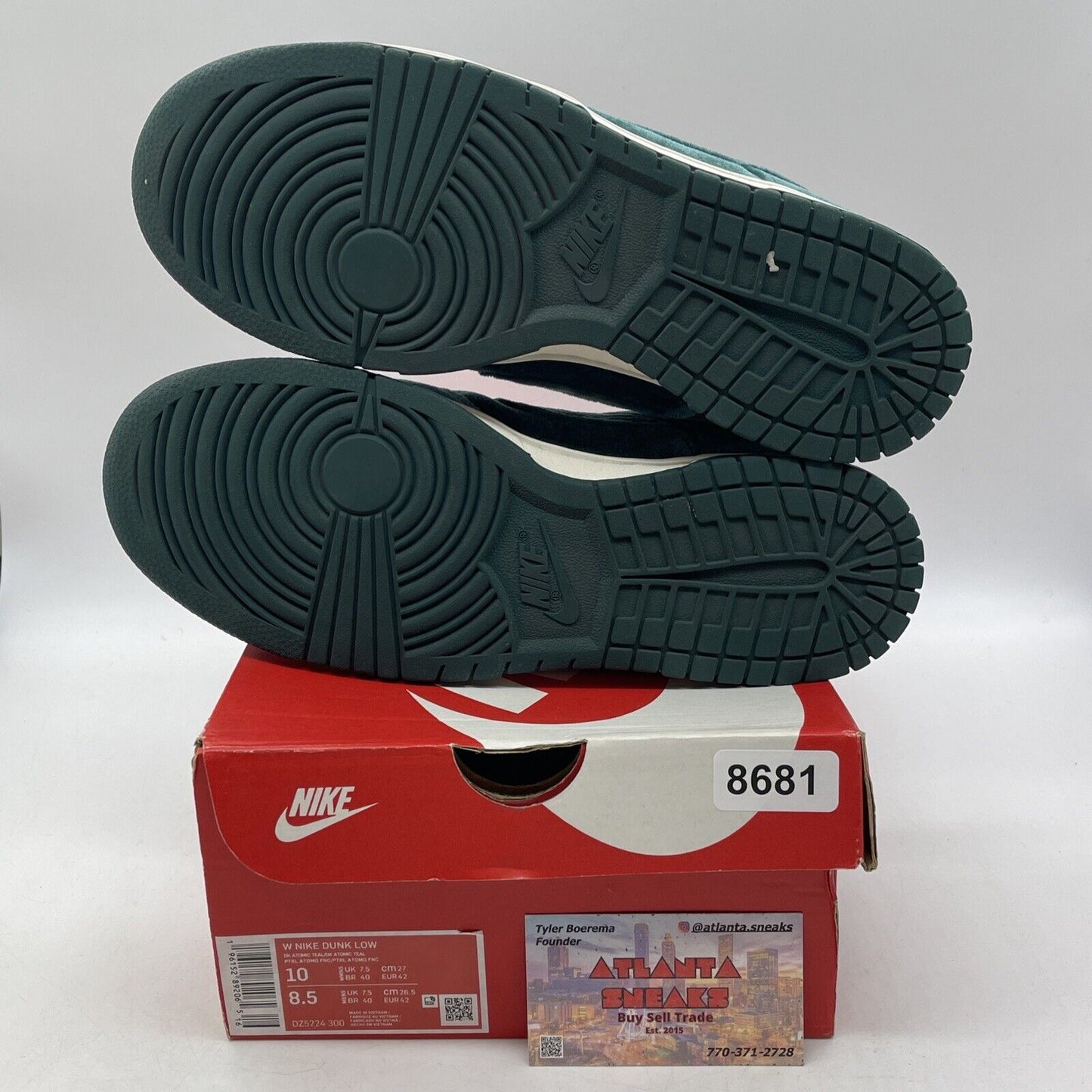 Size 10W - Nike Dunk Low Green Velvet White Suede (DZ5224-300)