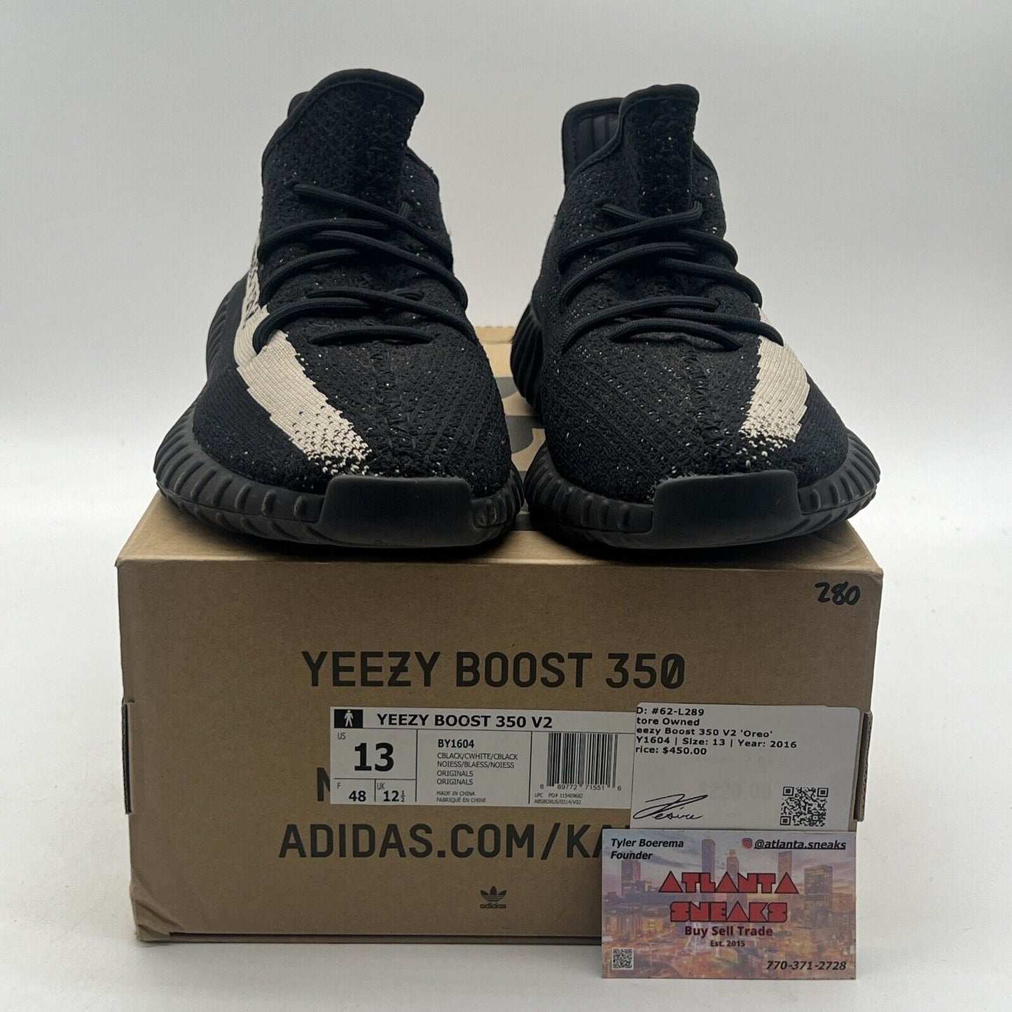 Size 13 - adidas Yeezy Boost 350 V2 Low Oreo Black (BY1604)