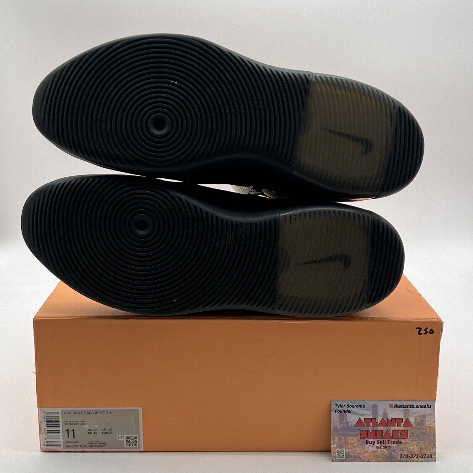 Size 11 - Nike Air Fear of God 1 Triple Black 2020 (AR4237-005)