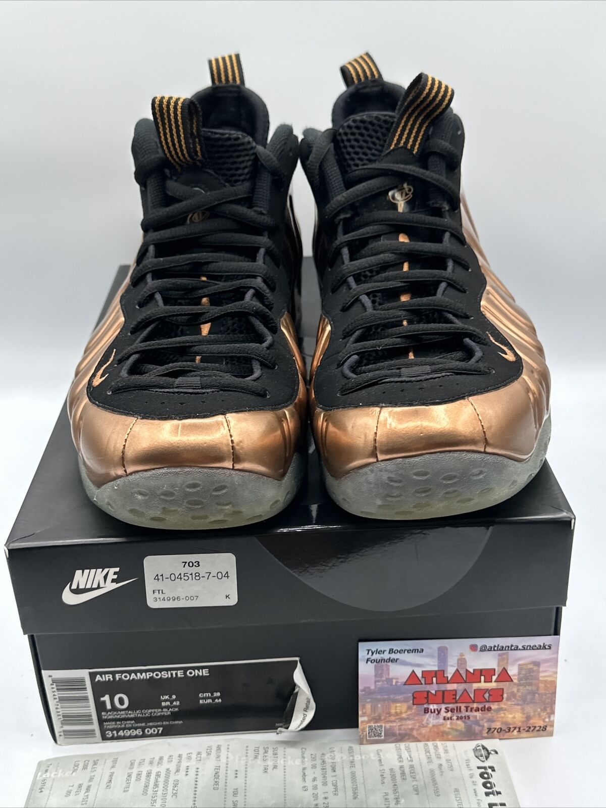 Size 10 - Nike Air Foamposite One Copper 2017