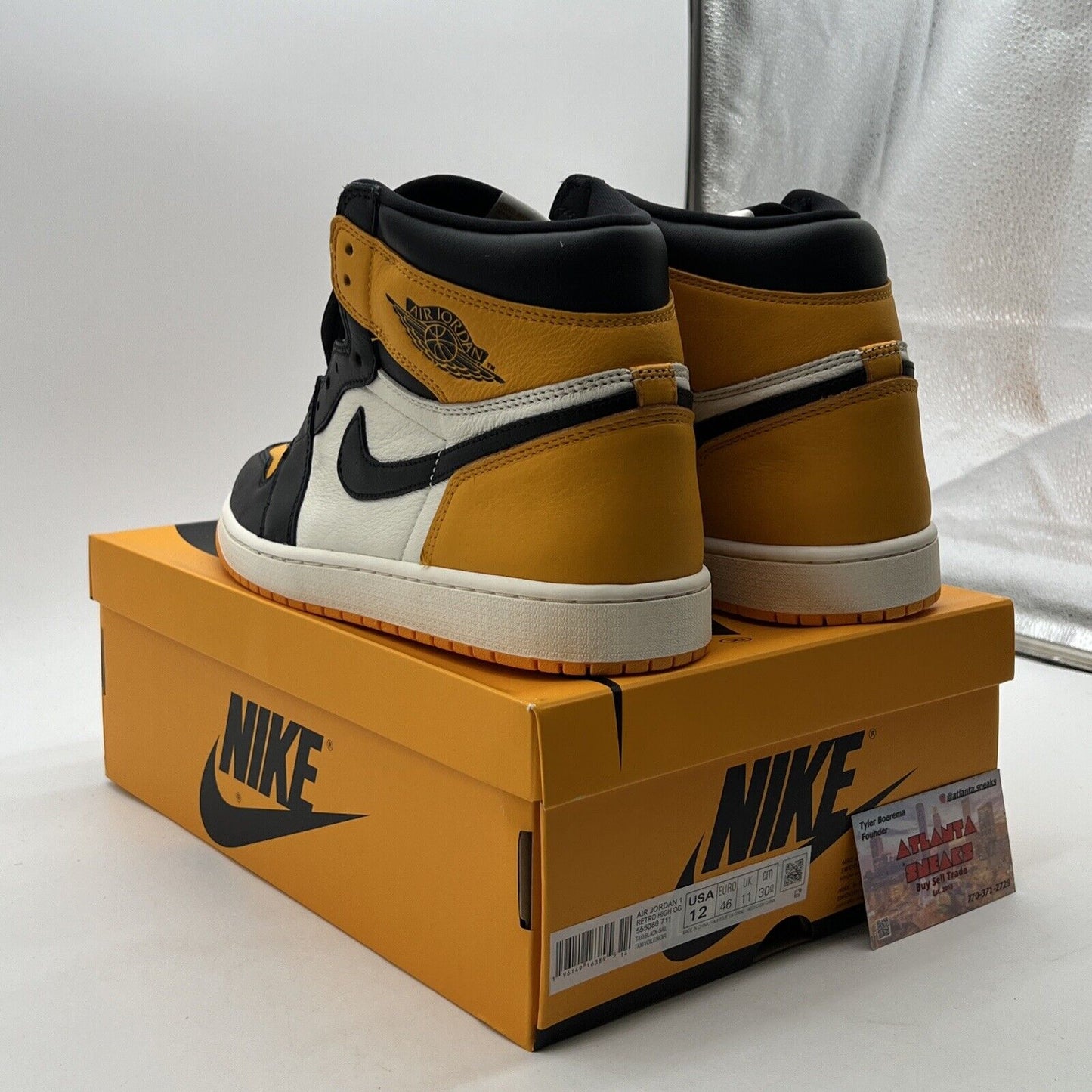 Size 12 - Air Jordan 1 Retro OG High Yellow Toe (555088-711)