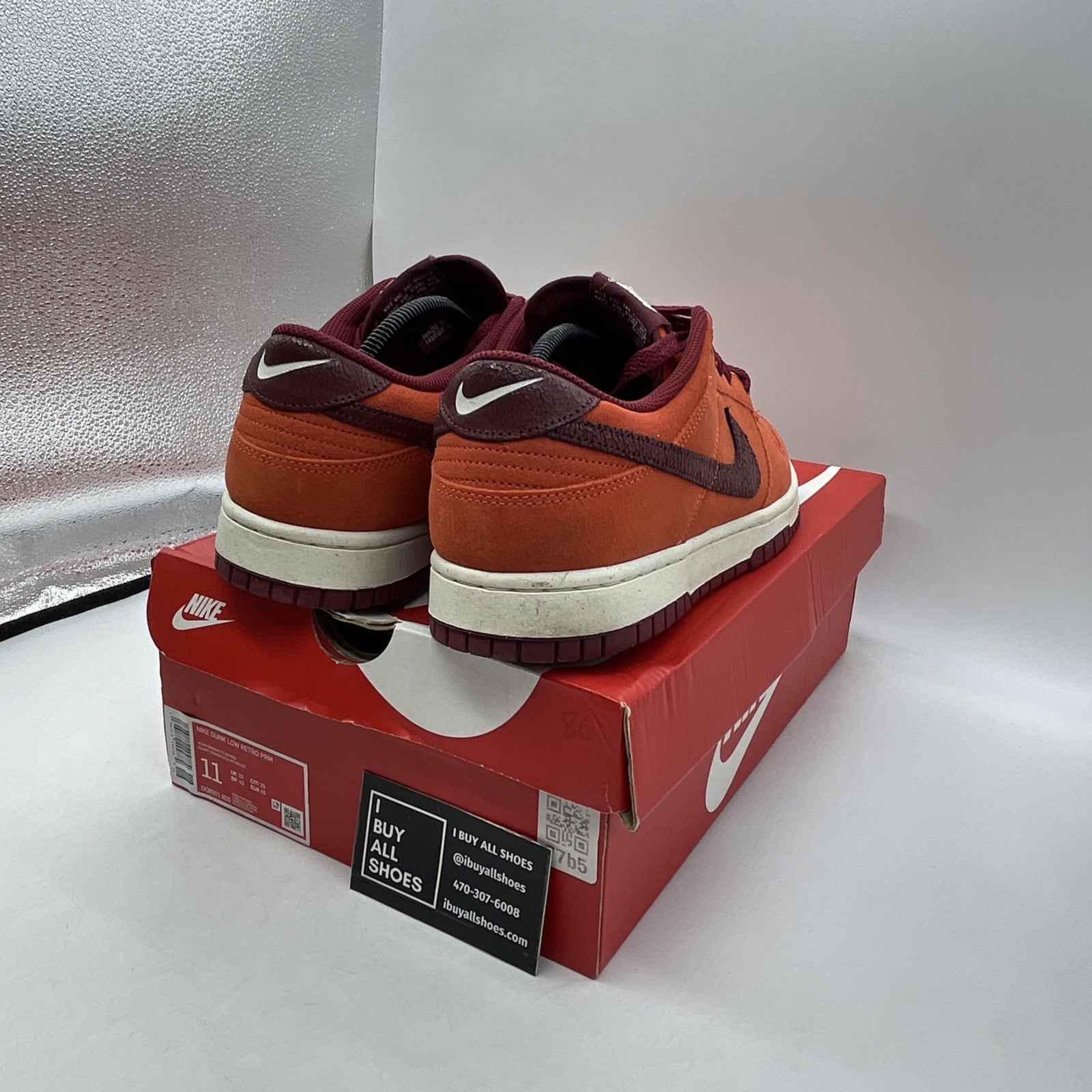 Size 11 - Nike Dunk Low Orange Suede (DQ8801-800)