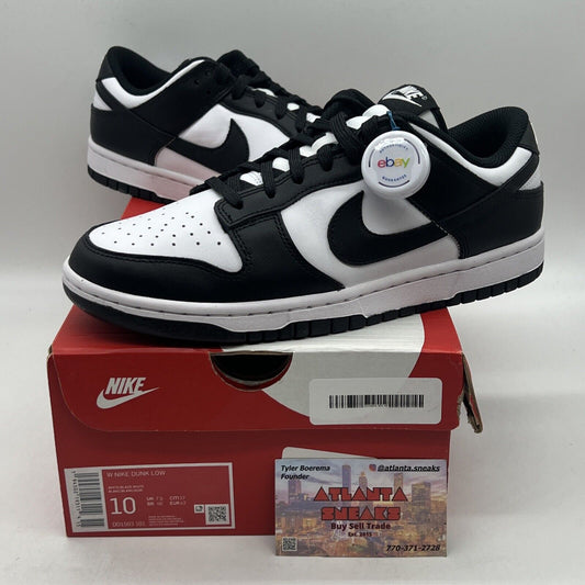 Size 10 - Nike Dunk Low Black White W Brand New Og All