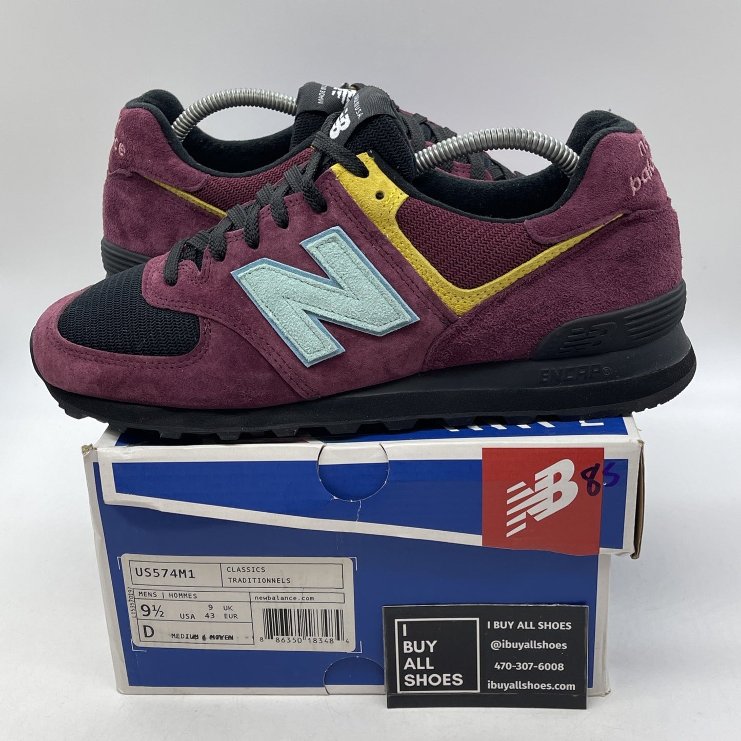 Size 9.5 - New Balance NB1 574 Custom Multicolor Purple Blue (US574M1)