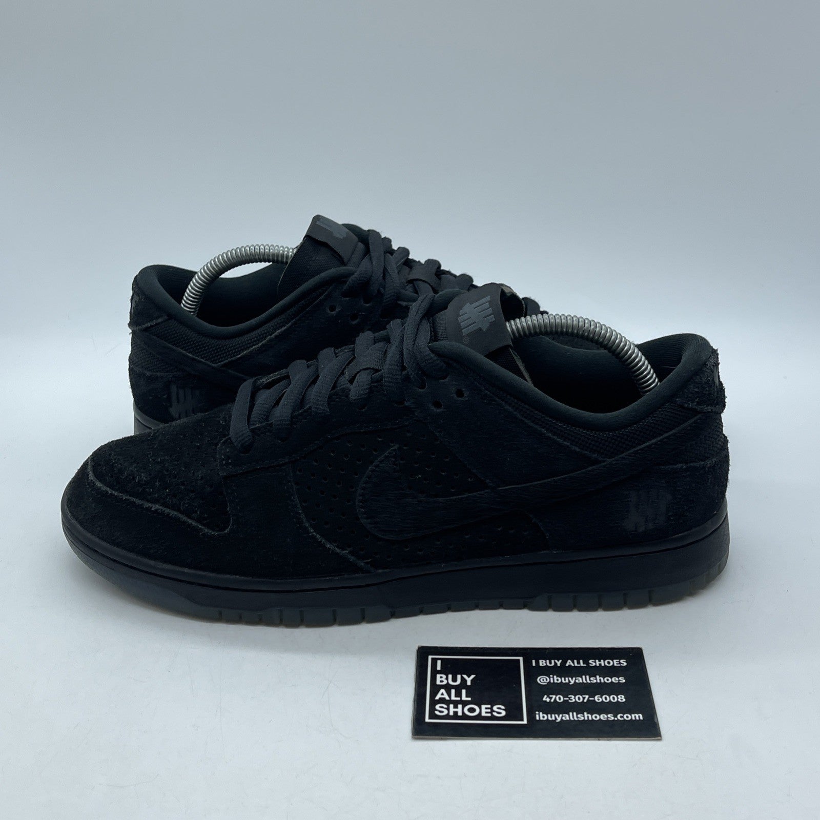 Size 9.5 - Nike Dunk Low x Undefeated Dunk Vs AF1 Black Suede (DO9329-001)