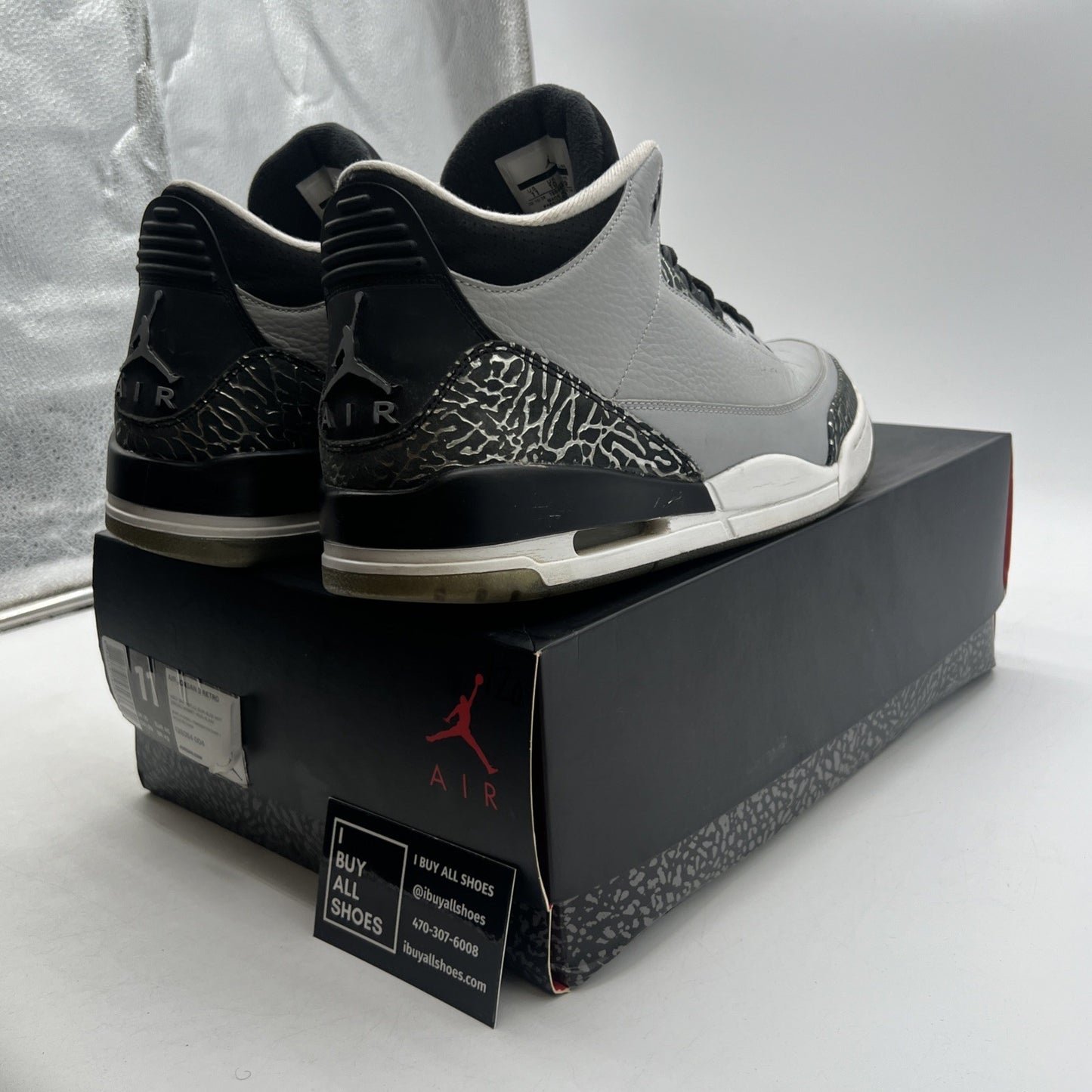 Size 11 - Air Jordan 3 Retro Wolf Grey (136064-004)