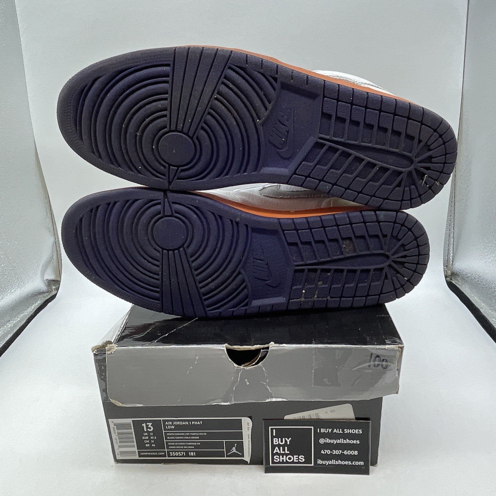 Size 13 - Air Jordan 1 Phat Low Lakers (350571-181)