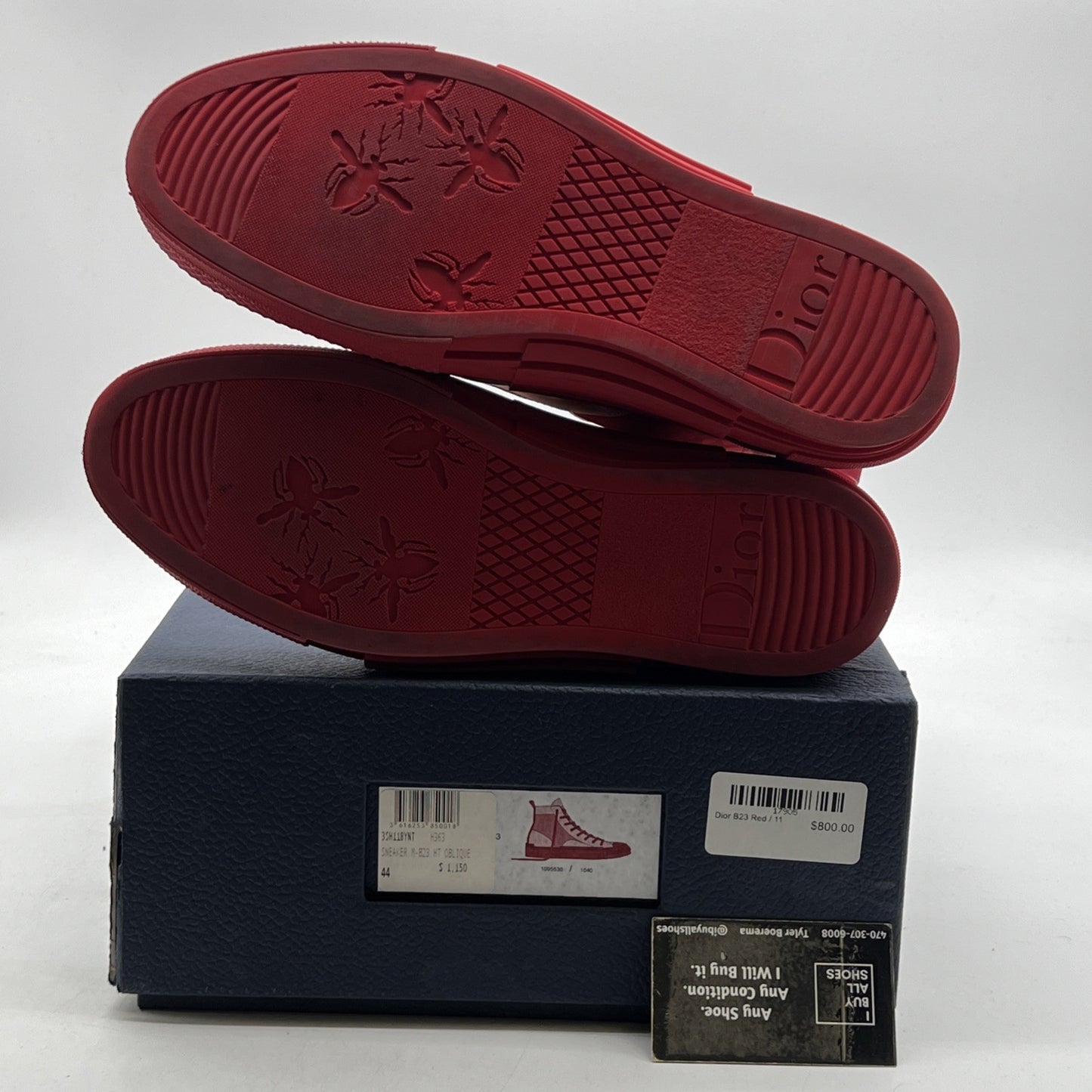 Size 44 - Dior B23 High Dior Oblique Red/Clear
