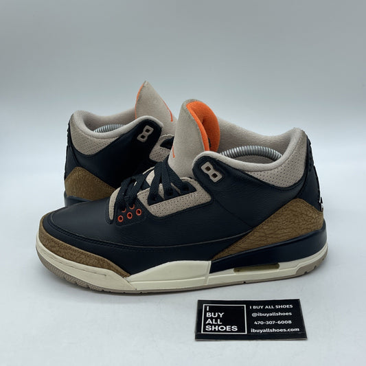 Size 8.5 - Jordan 3 Retro Mid Desert Elephant Black Brown Suede (CT8532-008)