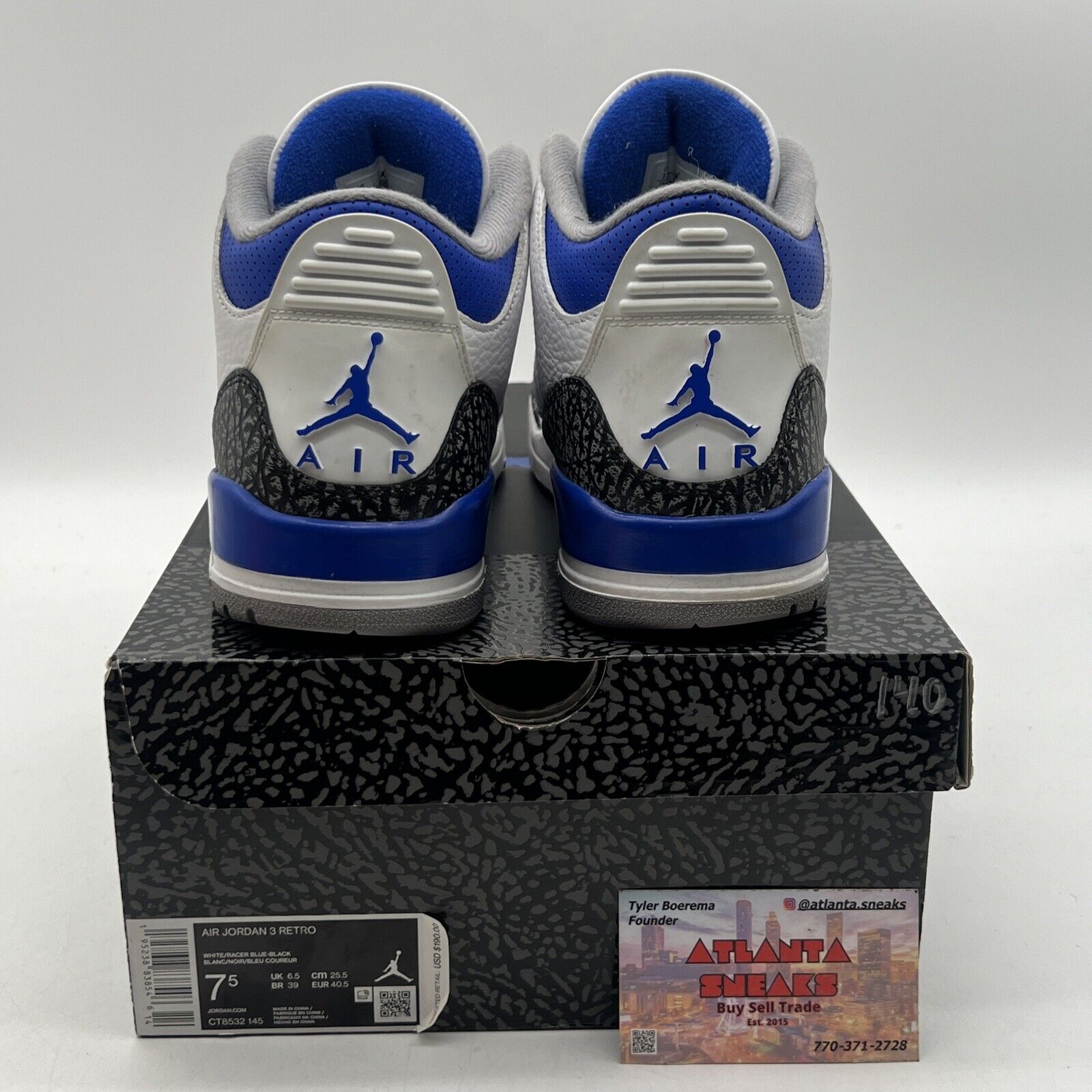 Size 7.5 - Jordan 3 Retro Mid Racer Blue White Black (CT8532-145)