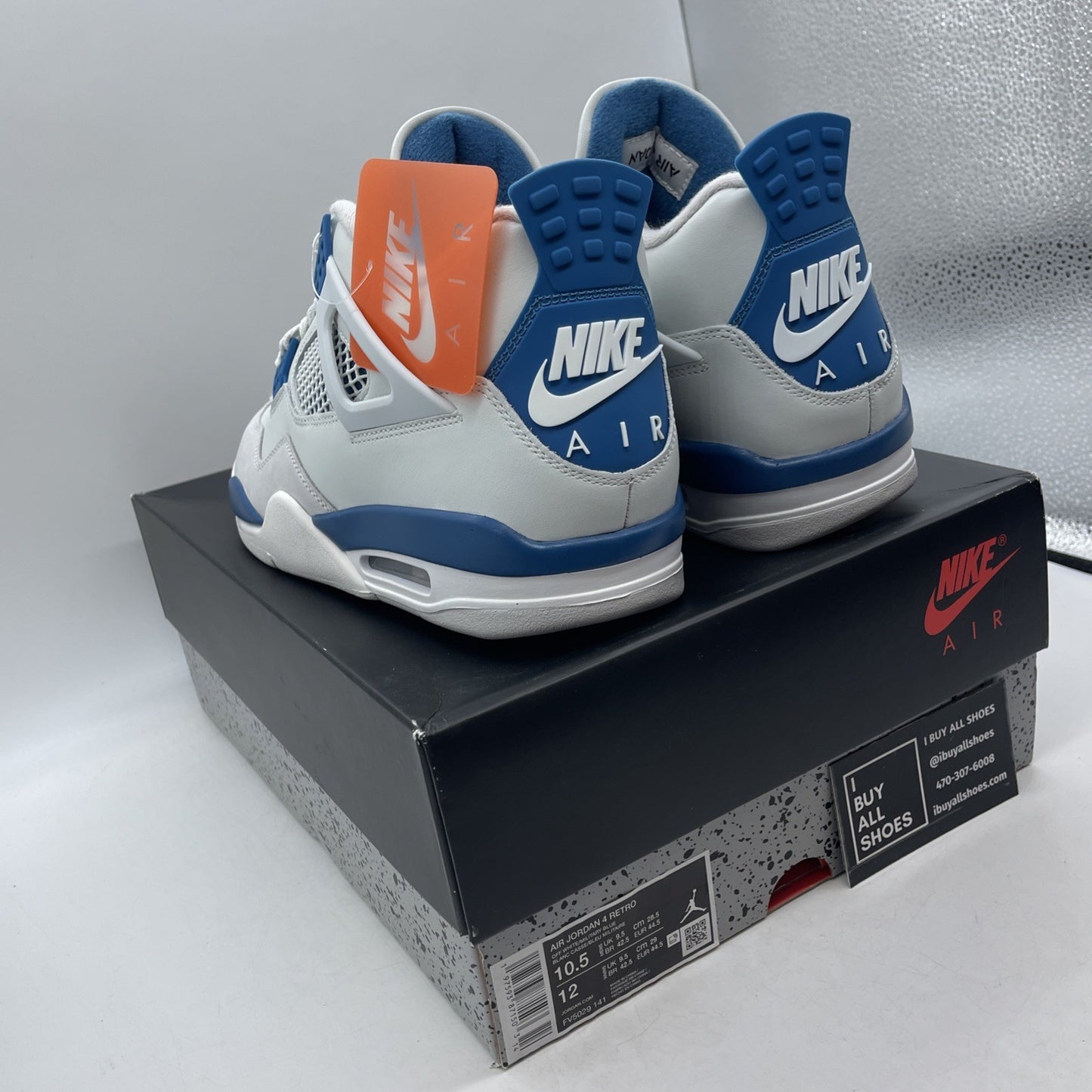 Size 10.5 - Air Jordan 4 Retro 2024 Military Blue (FV5029-141)