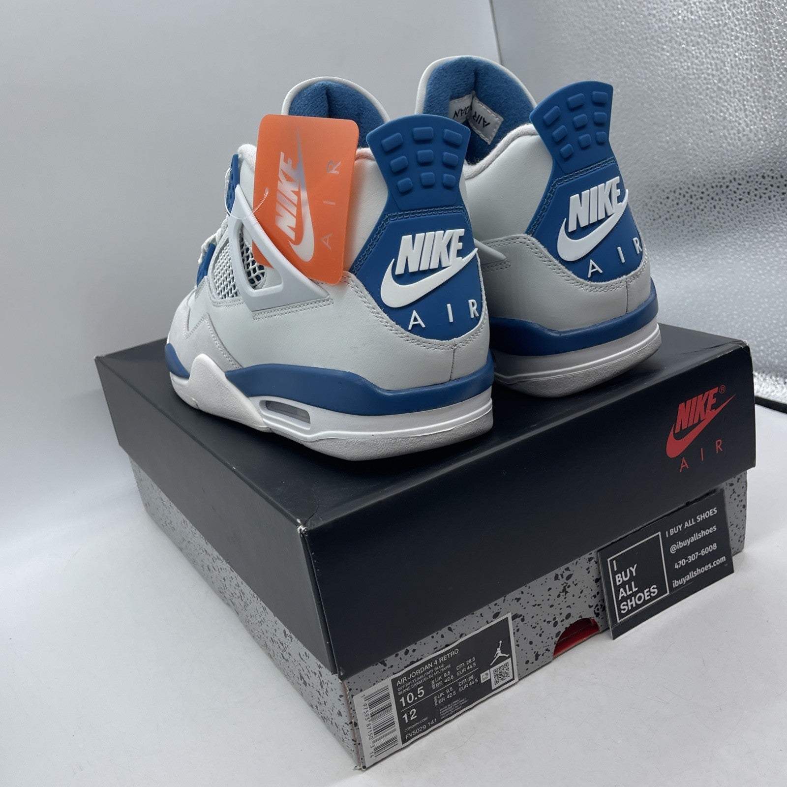 Size 10.5 - Air Jordan 4 Retro 2024 Military Blue (FV5029-141)