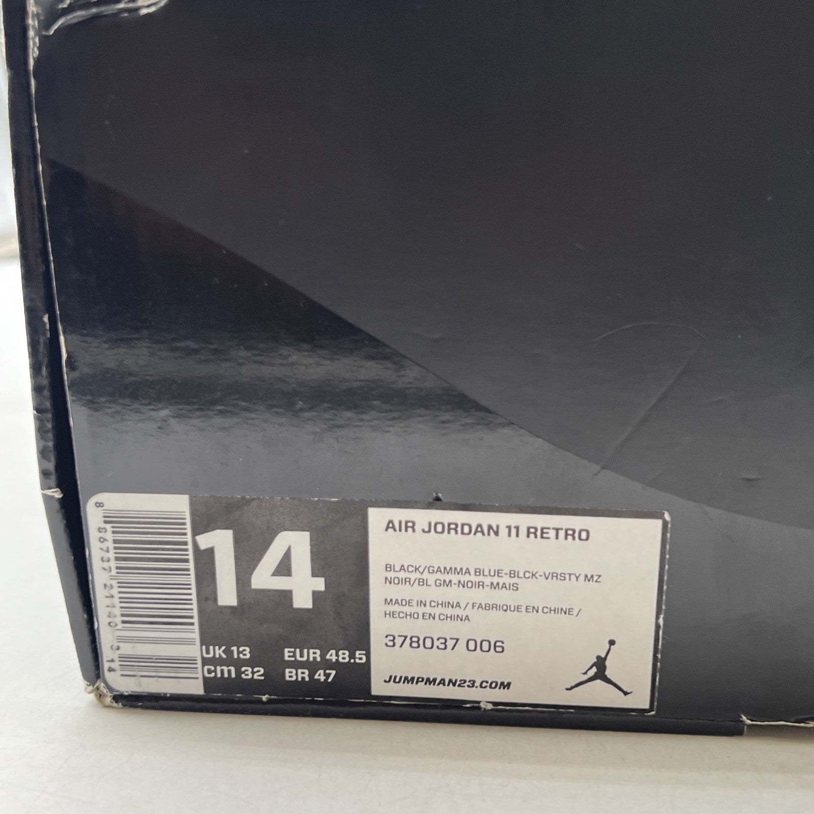Size 14 - Air Jordan 11 Retro High Gamma Blue (378037-006)