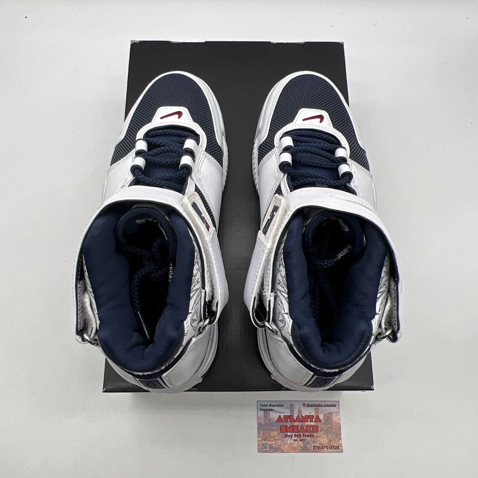 Size 8 - Nike Zoom LeBron 2 Retro 2022 USA White Leather (DR0826-100)