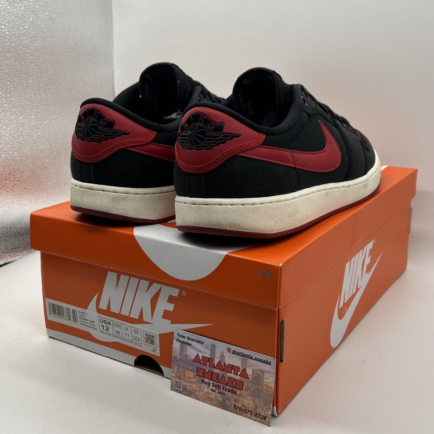 Size 12 - Air Jordan 1 KO Bred - DX4981-006 Red Black White (DX4981-006)