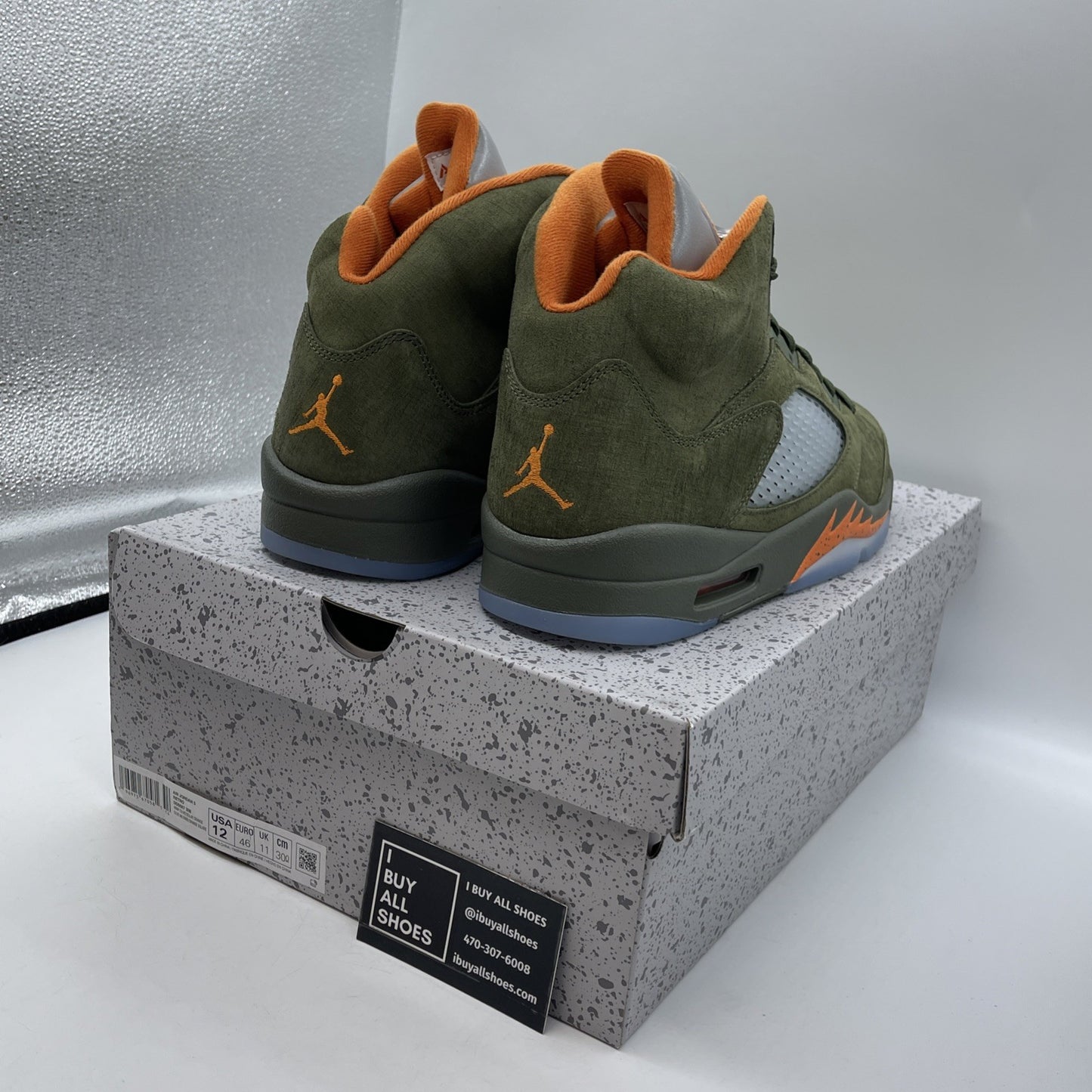 Size 12 - Air Jordan 5 Retro 2024 Olive Orange Suede (DD0587-308)