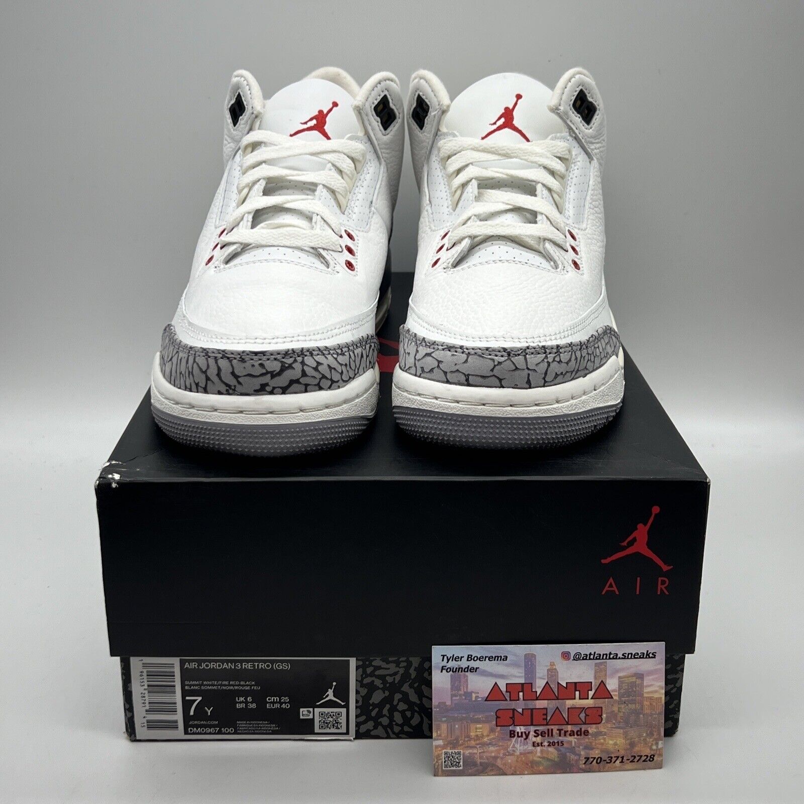 Size 7 - Jordan 3 Retro Mid White Cement Reimagined Brand New Og All